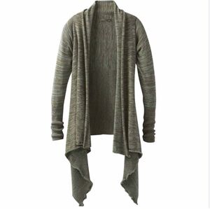 Prana Loveland Green Yoga Open Cardigan Sweater Wrap Size XS